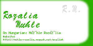 rozalia muhle business card